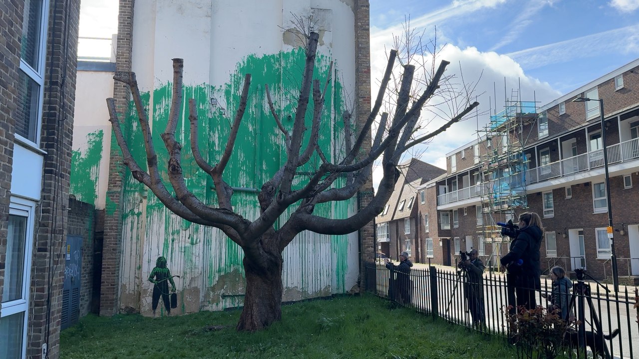 Suspected Banksy artwork appears in north London