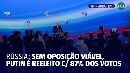 Putin é reeleito com 87% dos votos