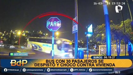 Accidente de bus interprovincial en Surco: así terminó la vivienda contra la que chocó