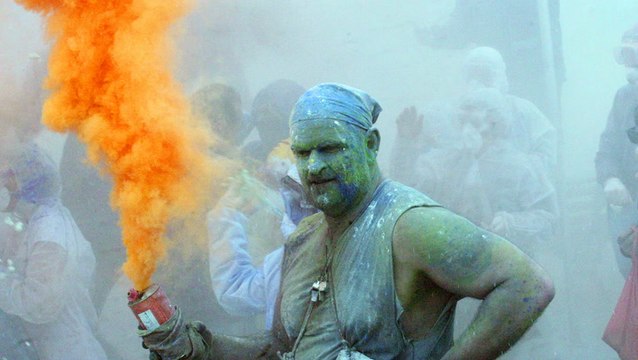 Colourful flour covers Greek town for 200-year-old carnival celebrations