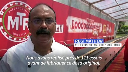 Le record du monde du plus long dosa battu en Inde