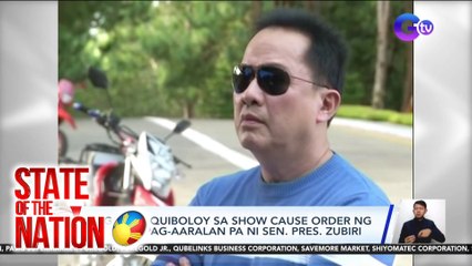 Tugon ni Quiboloy sa show cause order ng Senado, pag-aaralan pa ni Sen. Pres. Zubiri | SONA