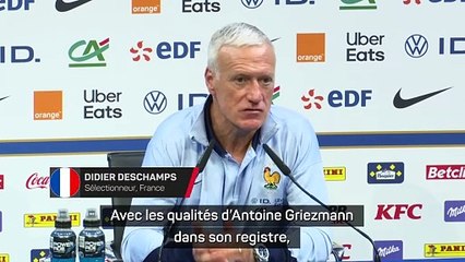 Pour Deschamps, il sera "très, très difficile" de remplacer Griezmann