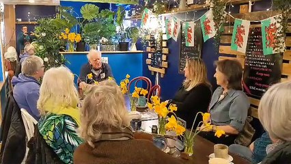 Porthmadog author Mike Leaver in action in Harlech