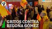 Gritos contra la mujer de Pedro Sánchez en Ferraz