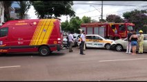 Colisão em Cascavel: Instrutor de Autoescola fica ferido em acidente envolvendo três veículos