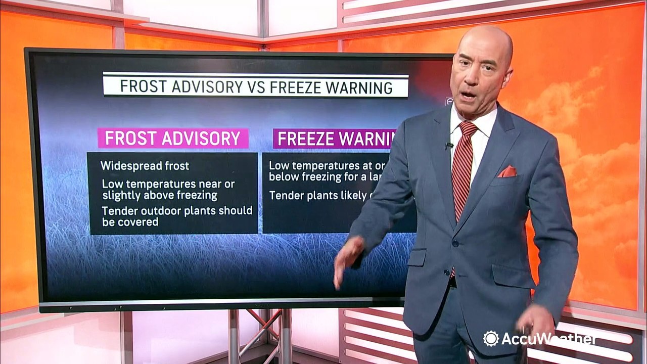 Frost advisory versus freeze warning