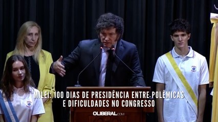 Milei: 100 dias de presidência entre polêmicas e dificuldades no Congresso