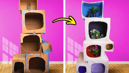 DIY Cardboard crafts for kids and parents. Cardboard Castle VS  Home decorations