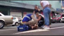 Em colisão traseira, motociclista fica ferida na Rua Recife