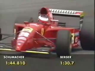 F1 – Gerhard Berger (Ferrari V12) lap in qualifying – Germany 1995