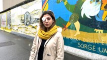 كوثر افتخاري، متظاهرة إيرانية فرت إلى ألمانيا حيث تتلقى العلاج بعد تعرضها لإطلاق نار