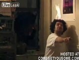 Guy Sets Hair On Fire