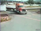 Semi Truck Tries To Outrun Train