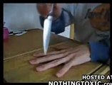 Idiot Stabs Pinky With Knife