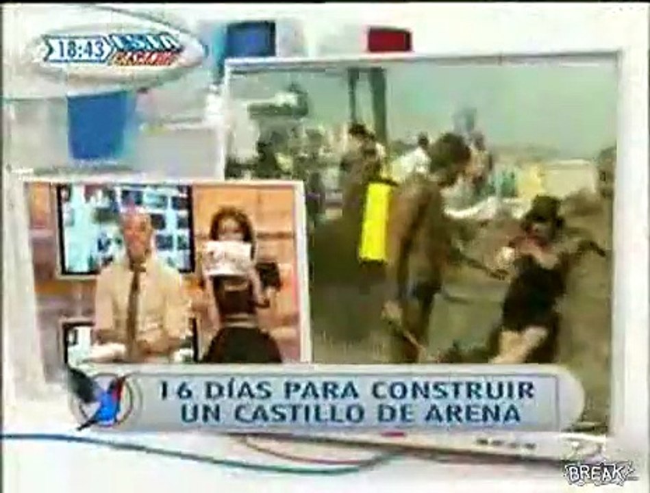 Spanish Reporter Ruins Sand Castle Vídeo Dailymotion