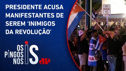 Cubanos protestam contra falta de alimentos e energia no país