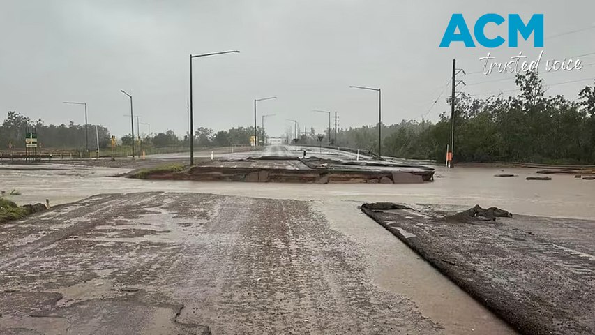 Groote Eylandt copped almost 600 millimetres of rain over the weekend as a cyclone hits the NT.
