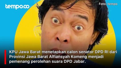 "Komeng" ditetapkan jadi pemenang perolehan suara DPD Jabar, Raih 5,3 Juta Suara
