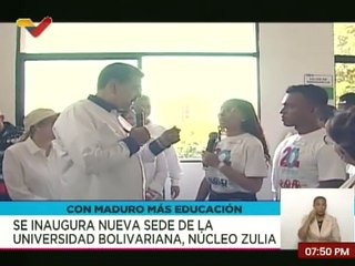 Universitarios le agradecen al Jefe de Estado por la inauguración de la nueva UBV núcleo Zulia
