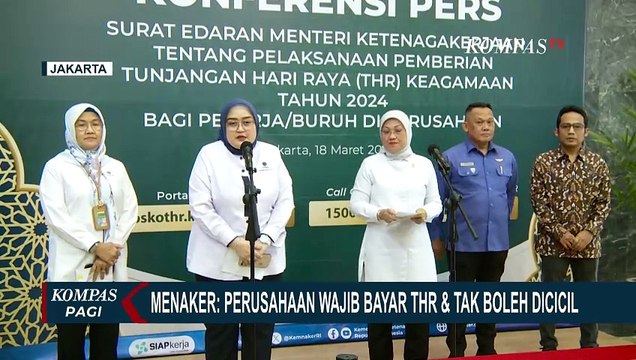 THR Wajib Cair H-7 Lebaran, Menaker: Tak Boleh Dicicil