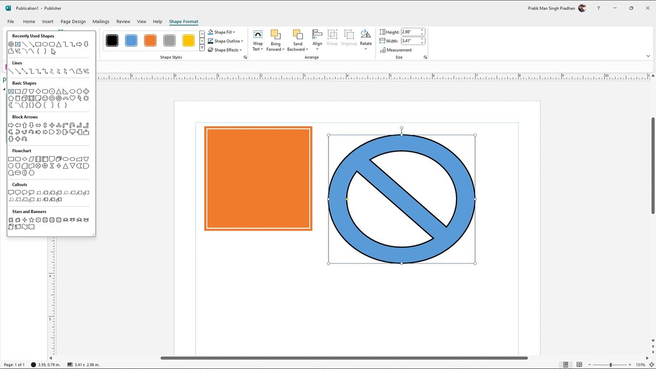 Microsoft Publisher Section 26 Accessing and Drawing Shapes