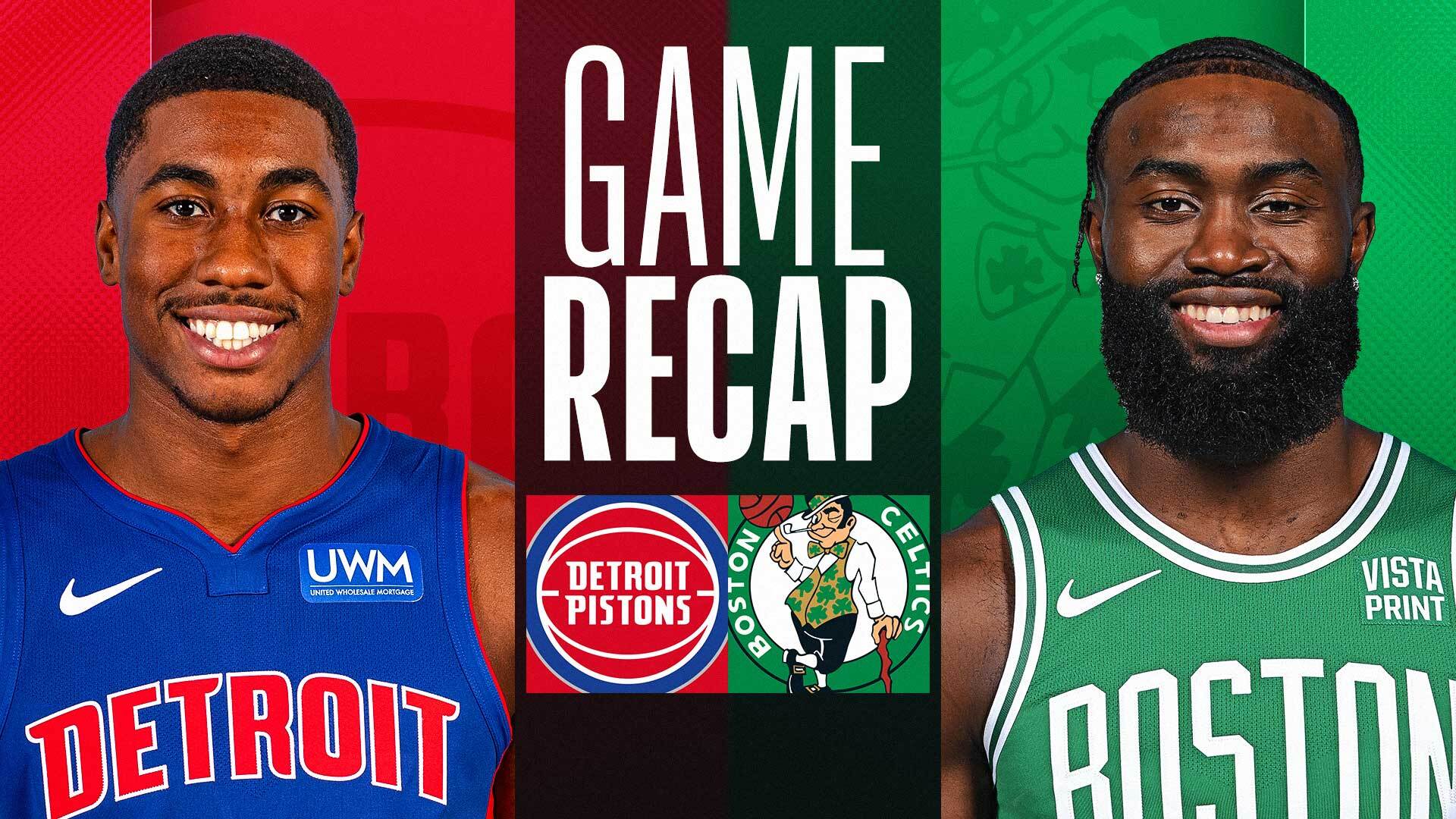 Game Recap: Celtics 119, Pistons 94