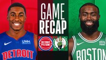 Game Recap: Celtics 119, Pistons 94