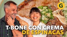 T-BONE con CREMA de ESPINACAS por Felicitas Pizarro | El Gourmet