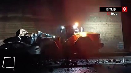 Bitlis’te etkili olan yağış heyelana neden oldu