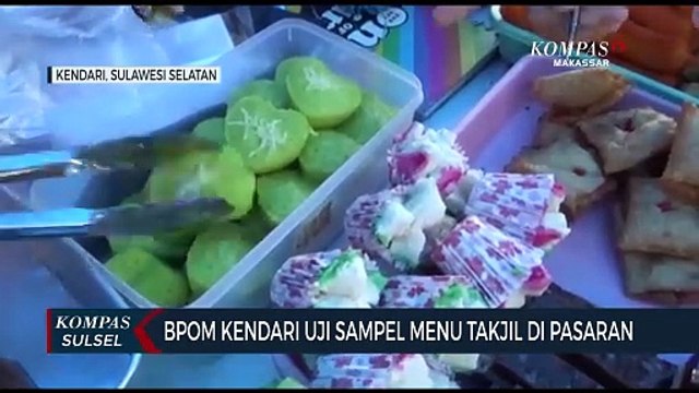 BPOM Kendari Uji Sampel Menu Takjil Di Pasaran