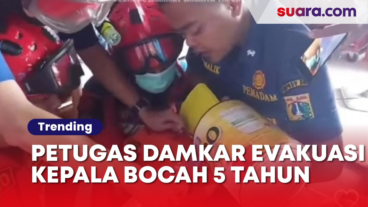 Viral Petugas Damkar Evakuasi Kepala Bocah 5 Tahun Tersangkut Kaleng Susu, Warganet: Ada-ada Bae