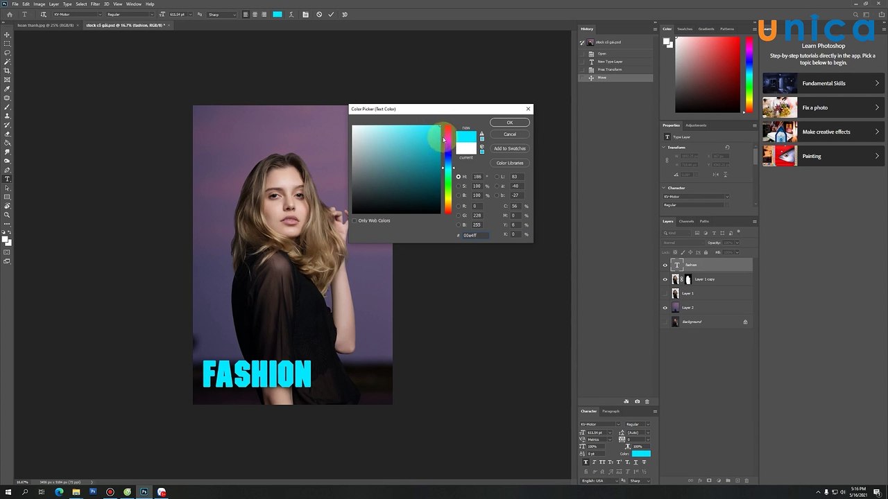 17.Cách chèn chữ cơ bản trong Photoshop