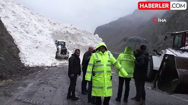 Hakkari-Şırnak yoluna çığ düştü, Dev çığ Zap suyunun akışını kesti