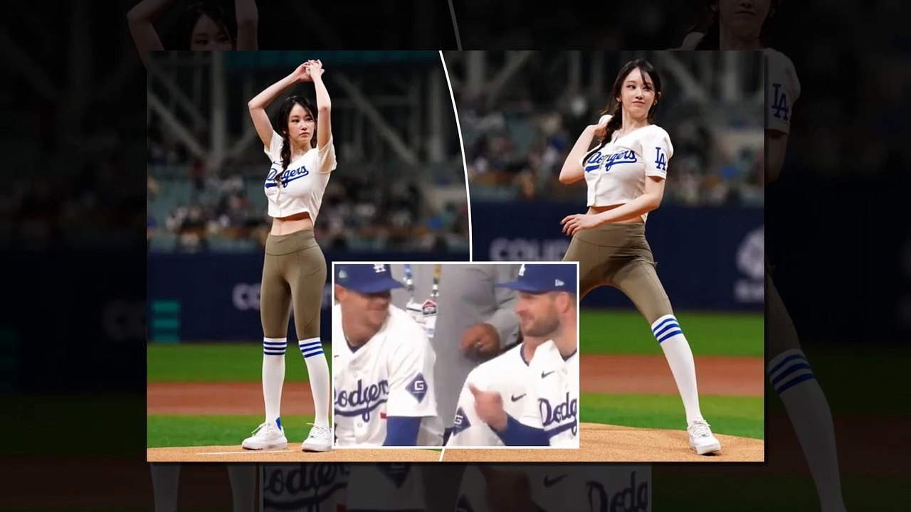 Freddie Freeman had himself a day Sunday during a Dodgers exhibition game in South Korea, but it was the initial toss by South Korean actress Jeon Jong-seo that really captivated audiences — the Los Angeles dugout, specifically.