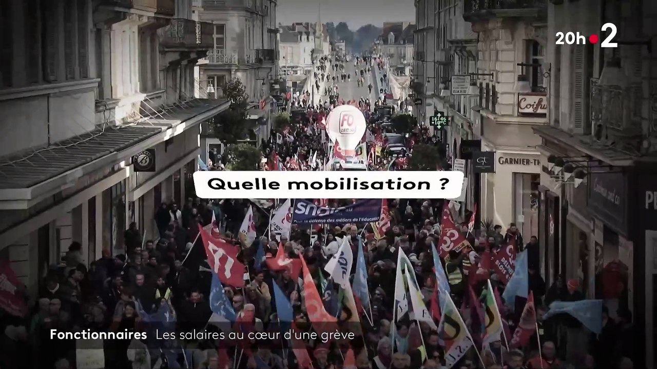 D’Auxerre à Quimper en passant par Paris, les syndicats de fonctionnaires appellent les 5,7 millions d’agents publics à se mobiliser aujourd'hui pour obtenir des hausses de salaire - VIDEO