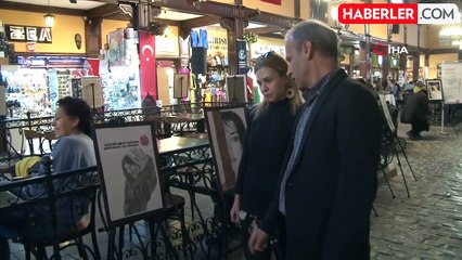 Kızının cinayete kurban gitmesinin ardından çizdiği anlam dolu resimlerle sergi açtı