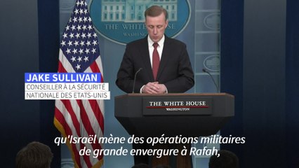 Joe Biden "profondément inquiet" d'opérations israéliennes à Rafah (Maison Blanche)