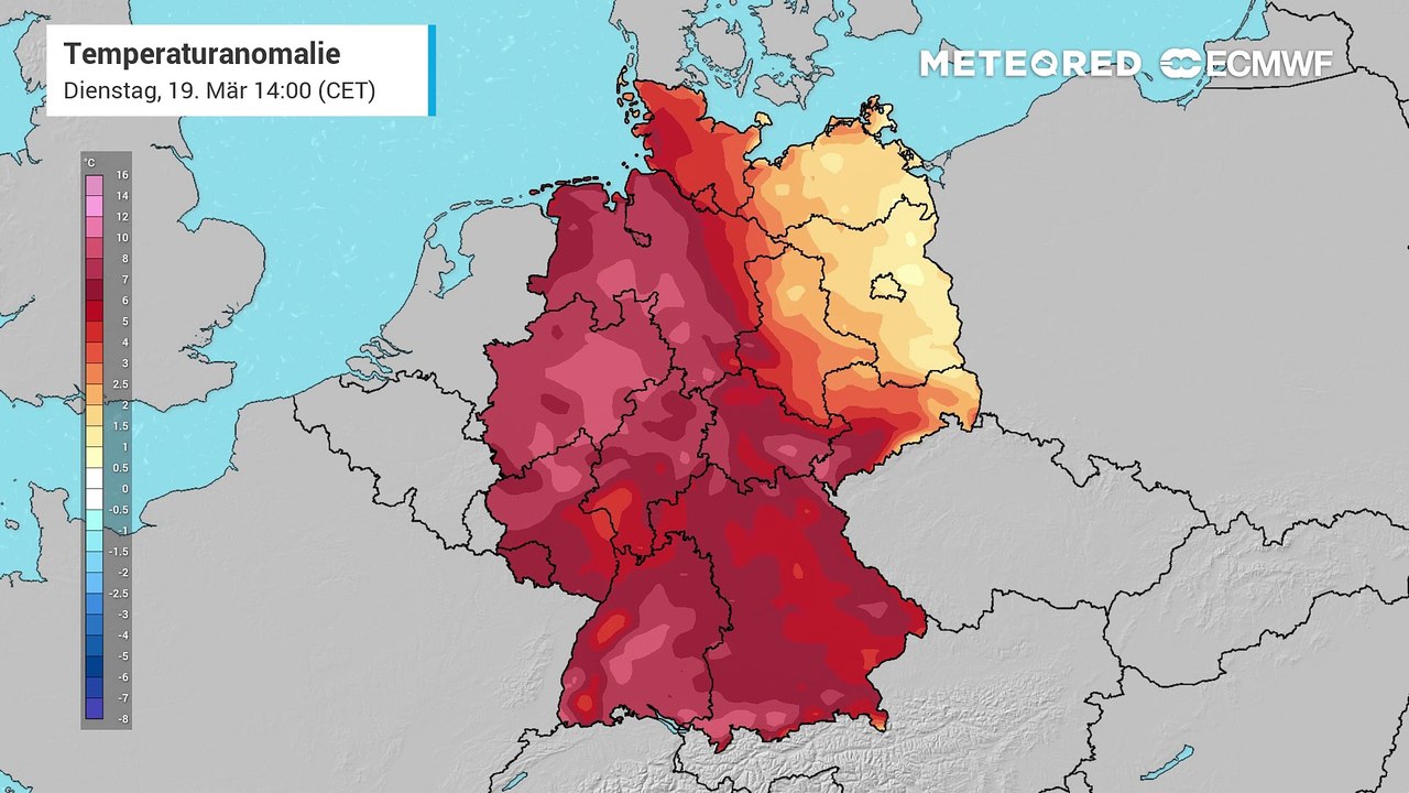 Aktuell ist es in Deutschland viel zu warm! Die Höchstwerte erreichen in dieser Woche bis zu 20°C!