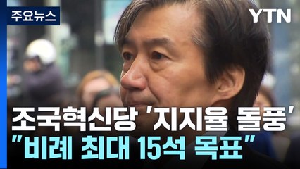 조국혁신당 '지지율 돌풍'..."비례 최대 15석 목표" / YTN