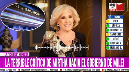 Mirtha Legrand: "No quiero estar en contra de este Gobierno porque toman represalias"
