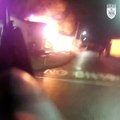 Heroic police rescue during caravan blaze