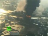 Vídeo aérea de las regiones devastadas por el terremoto Japon