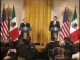 Conferencia de prensa presidente Calderón, EE. UU., visita de trabajo