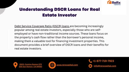 Understanding DSCR Loans for Real Estate Investor