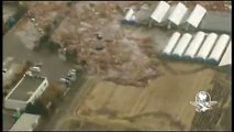 Imágenes aéreas del enorme tsunami que sacudió Japón