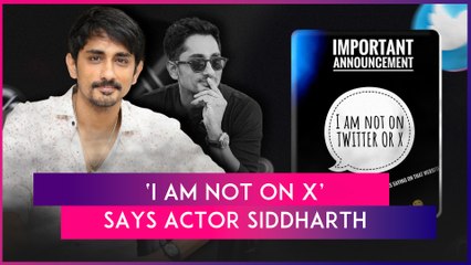 Siddharth Says ‘I Am Not On X, Stop Crediting Me’ After Post On RCB’s WPL 2024 Victory Goes Viral