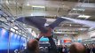 Robotic bird flies over people