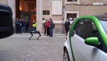 Allarme bomba al Ministero della Cultura: arriva Saetta, il cane-robot degli artificieri