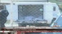 51 cuerpos exhumados de 2 narcofosas en Durango